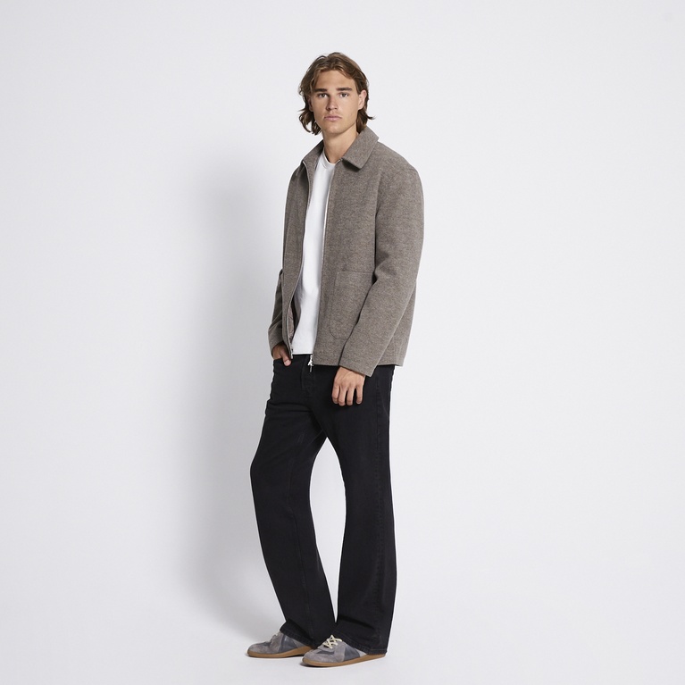 Zip jacket "Zixten" Brown melange